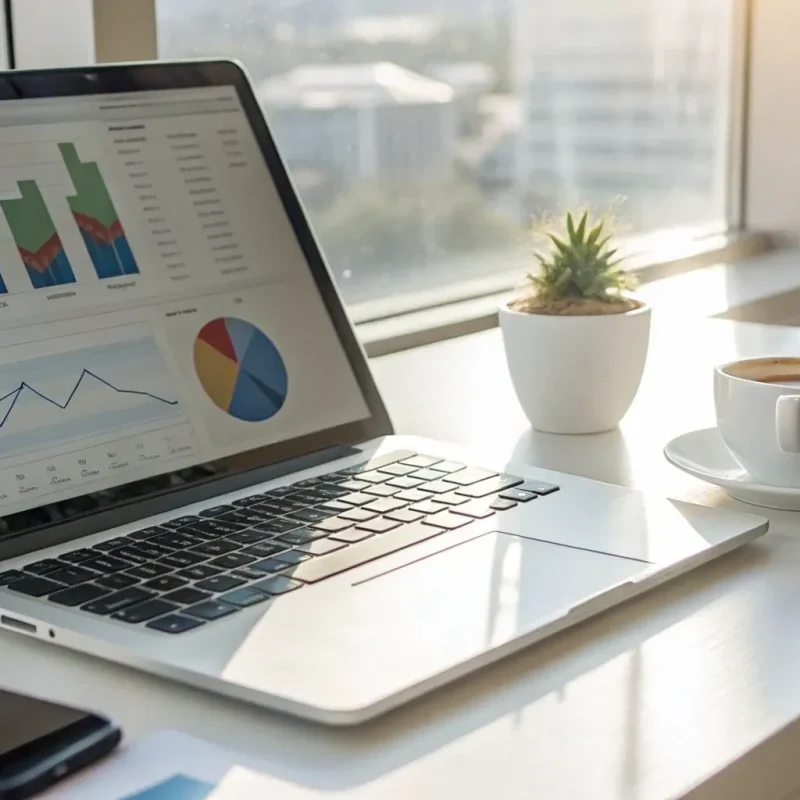 A laptop showing the dashboard for an instant payout payment gateway.