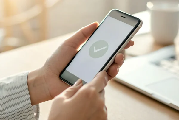 A person receives instant approval for an online merchant account on their phone.