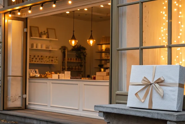 A gift card for a small business, set up as part of a new gift card program.