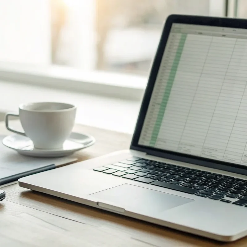 A laptop and calculator used to compare and find the lowest credit card processing fees.