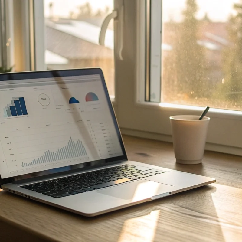 Laptop displaying the Micro Merchant dashboard, a key resource for getting software support.