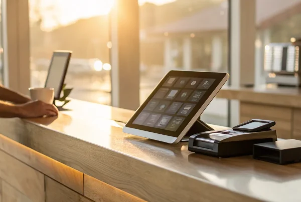 A small business using a point of sale system to get next day funding.