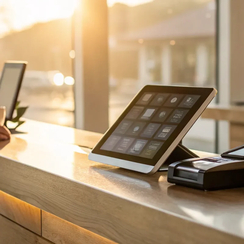 A small business using a point of sale system to get next day funding.